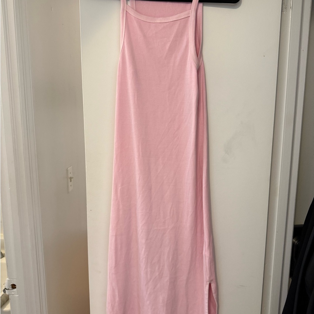 Pink Sleeveless Maxi Dress